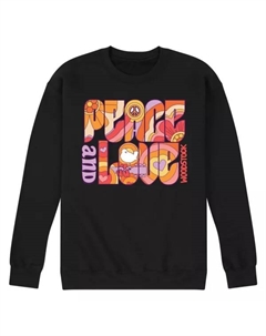 Мужская флисовая кофта Woodstock с принтом «Мир и любовь», черный Licensed character