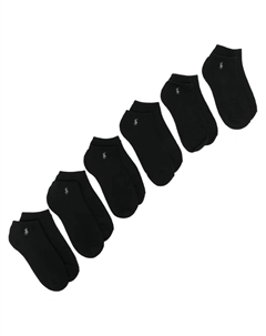 Комплект из шести пар носков с вышитым логотипом, черный Polo ralph lauren