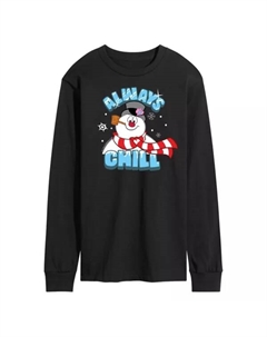 Футболка мужская Frosty The Snowman Always Chill с длинным рукавом, черный Licensed character