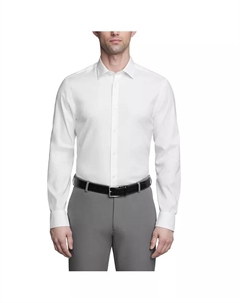 Мужская элегантная хлопковая рубашка с добавлением эластана Slim Fit, синий Calvin klein