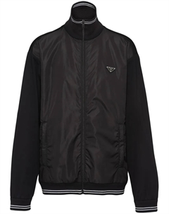 Бомбер с логотипом, черный Prada
