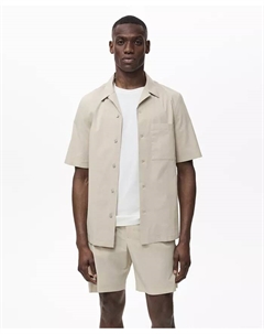 Мужская рубашка с нагрудным карманом Regular-Fit, коричневый/бежевый Mango