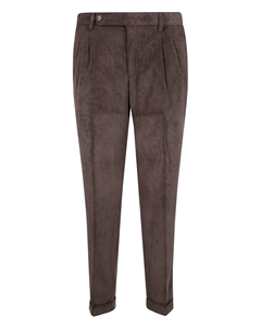 Плиссированные вельветовые брюки, коричневый Barba