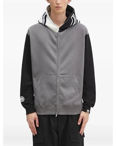Худи на молнии с принтом, серый A bathing ape®