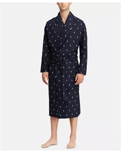 Мужской халат с принтом Polo Player по всей поверхности, синий Polo ralph lauren