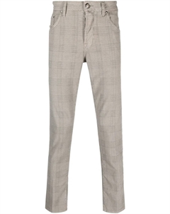 Брюки скинни в клетку, серый Jacob cohen