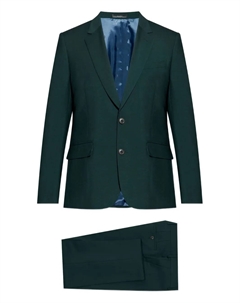 Однобортный костюм-двойка, зеленый Paul smith