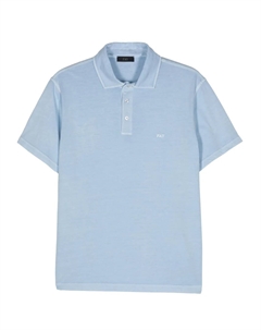 Рубашка поло с вышитым логотипом, синий Fay