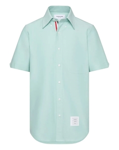 Рубашка с короткими рукавами и накладным карманом, зеленый Thom browne