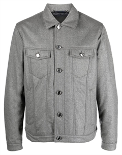 Пуховик на пуговицах, серый Jacob cohen