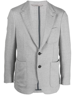 Однобортный шерстяной пиджак, серый Canali