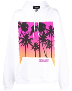 Худи с принтом, белый Dsquared2