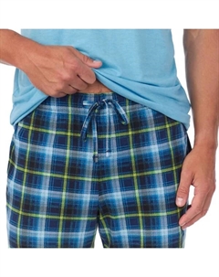 Мужской комплект пижамы с коротким рукавом и шортами, цвет blue check Cuddl duds