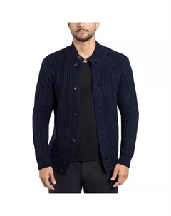 Мужской кардиган-свитер с воротником-стойкой, синий Xray