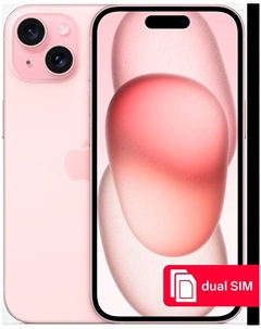 Смартфон Apple iPhone 15 128Gb SIM + SIM Розовый