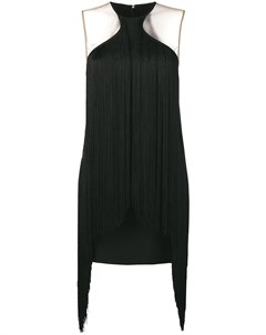 Stella mccartney eyewear облегающее платье мини с бахромой 40 черный Stella mccartney eyewear