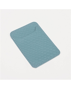 Картхолдер на телефон, кожа питон, цвет голубой Textura
