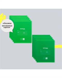 Комплект тетрадей из 10 штук, 12 листов в клетку Calligrata