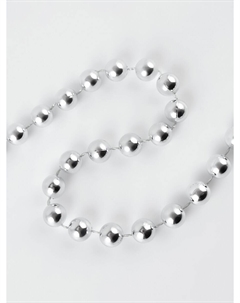 Бусы на нитях, 12 мм, 2 м, цвет серебряный Арт узор