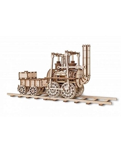 Деревянный конструктор 3D Локомотив Ewa (eco wood art)