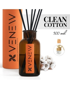 Диффузор ароматизатор для дома парфюм ЧИСТЫЙ ХЛОПОК 500 Venew