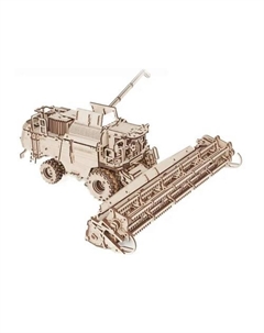 Деревянный конструктор 3D Комбайн с жаткой Ewa (eco wood art)