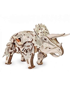 Деревянный конструктор 3D Динозавр Трицератопс Ewa (eco wood art)