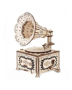 Деревянный конструктор 3D Граммофон Ewa (eco wood art)