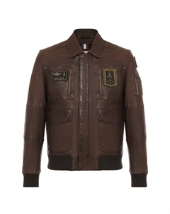 Кожаный бомбер Aeronautica militare