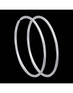 Серьги конго из белого золота Sokolov