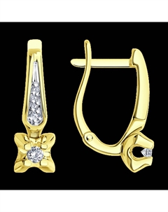 Серьги из желтого золота с бриллиантами Sokolov