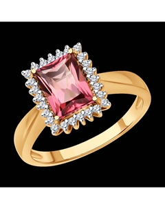 Кольцо из золота с бриллиантами и турмалином Sokolov