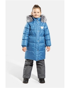 Пальто утепленное с меховой опушкой Kisu