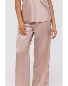 Брюки шелковые с кружевом Marc & andré