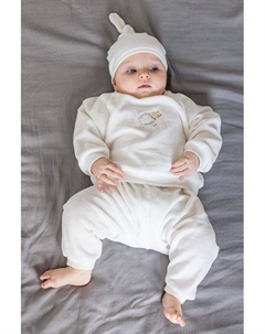 Комплект хлопковый из свитшота и брюк с принтом Aspaya