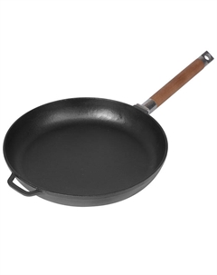 Сковорода 10683223 d=28 см, лопатка и губка в комплекте, чугун Resto