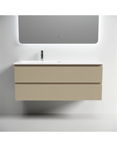 Тумба под раковину Folk 120 см FL120LCP левая, подвесная, капучино Sancos