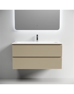 Тумба под раковину Folk 100 см FL100CP подвесная, капучино Sancos