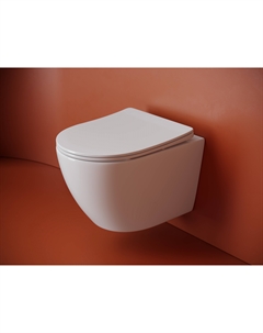 Подвесной унитаз Uno CN11001T безободковый, с крышкой микролифт, смыв торнадо, белый Ceramica nova