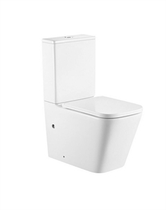 Унитаз-компакт Abber Rechteck безободковый с горизонтальным выпуском с сиденьем дюропласт микролифт (AC1210T)