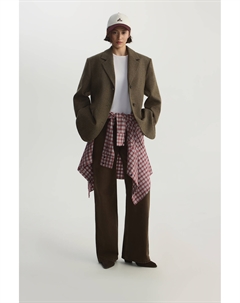 Объемный жакет коричневого цвета 2mood