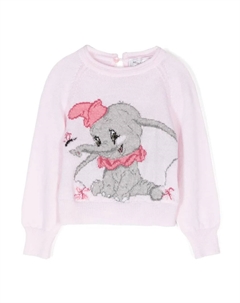 Джемпер вязки интарсия, розовый Monnalisa