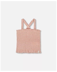 Футболка с защипами для девочек Light Old Pink, розовый Deux par deux