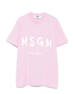 Футболка с логотипом, розовый Msgm