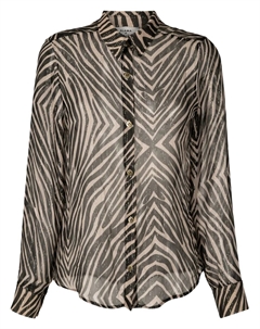 Рубашка с зебровым принтом из коллаборации с Cesca Civita, черный Amir slama