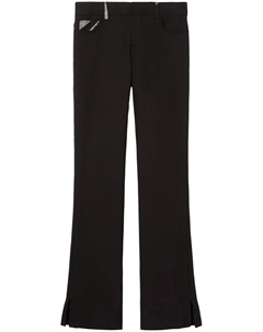 Брюки прямого кроя с принтом Marmo, черный Pucci