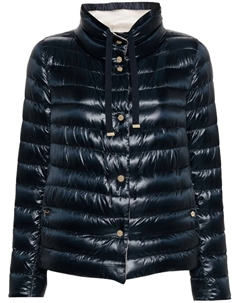 Глянцевый пуховик, синий Herno