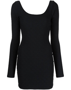 Трикотажное платье с U-образным вырезом, черный Alexander wang