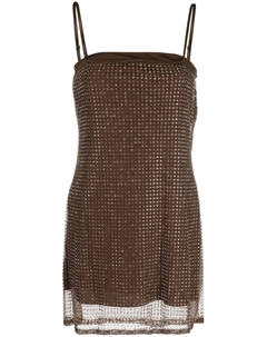 Декорированное платье мини, коричневый Alexander wang