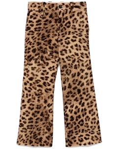 Бархатные брюки с леопардовым принтом, коричневый Chloe